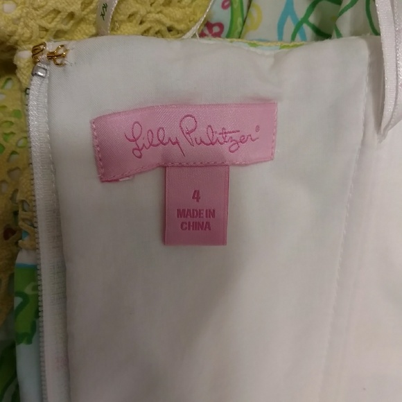 Lilly Pulitzer Bright Patchwork Cotton Summer Sundress Strapless Dress Colorful - Picture 6 of 8